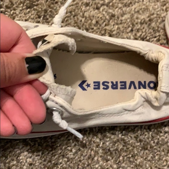 White converse shoe women size 8 - Picture 4 of 5